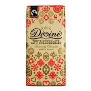 Divine White  Bar with Strawberries - 100g